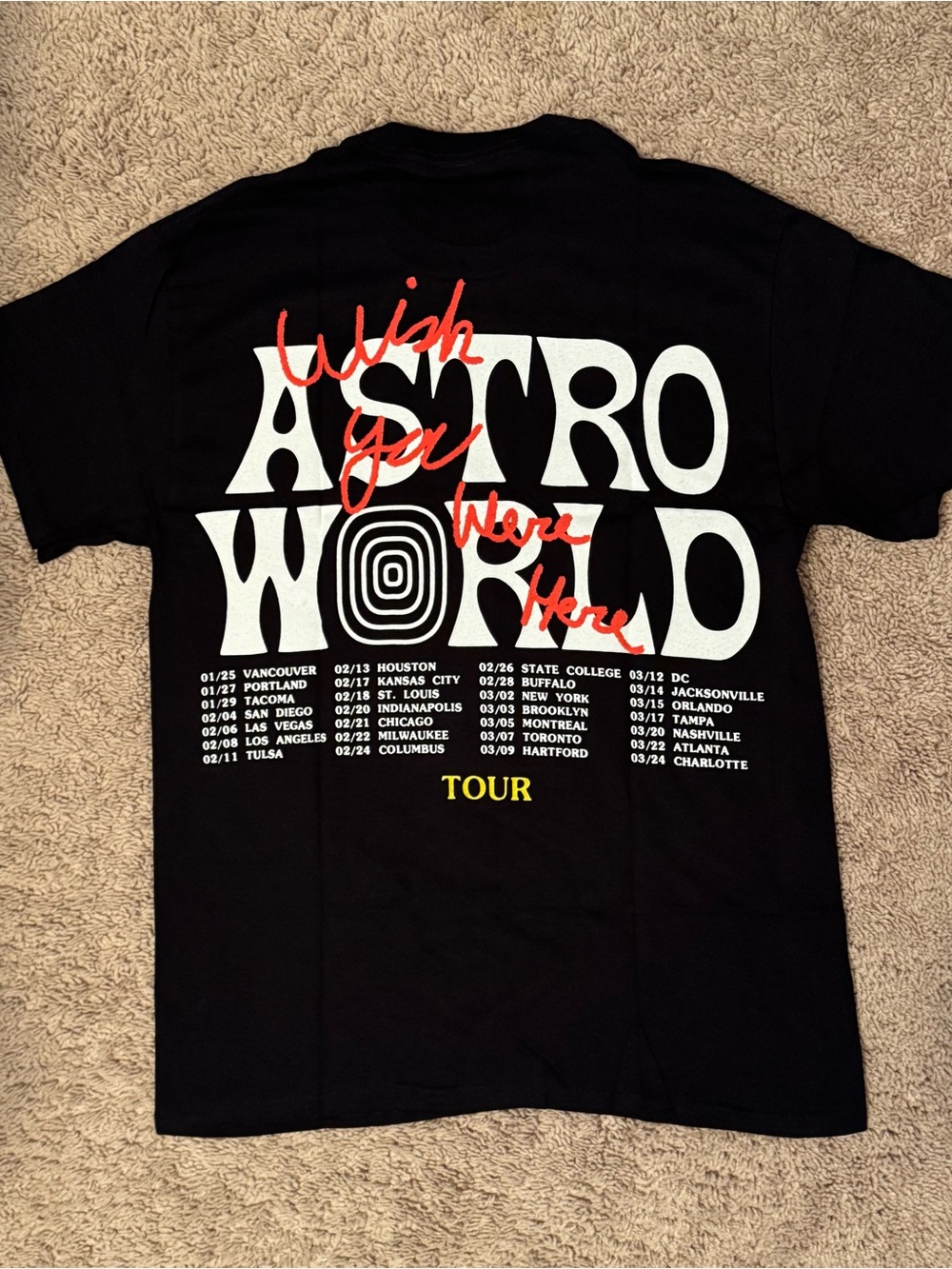Travis Scott Astro World shirt, Med